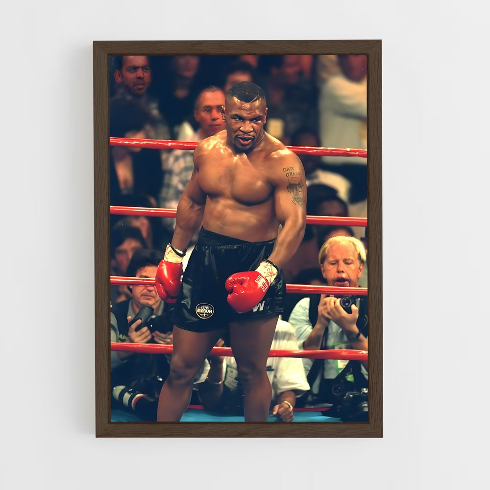 mike-tyson-7 cadre Bois foncé