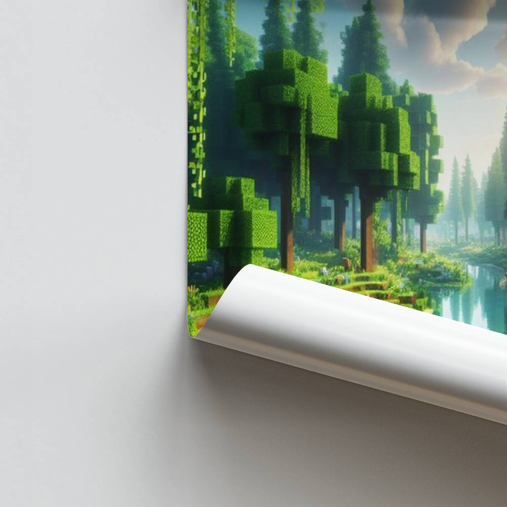 Poster Lac Minecraft