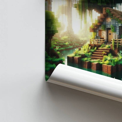 Poster Cabane Minecraft