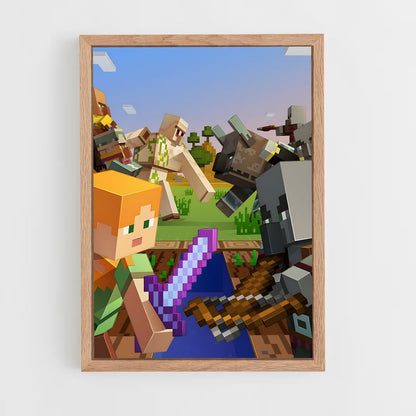 minecraft-2 cadre Bois clair