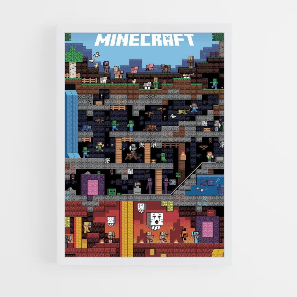 Poster Minecraft Monde