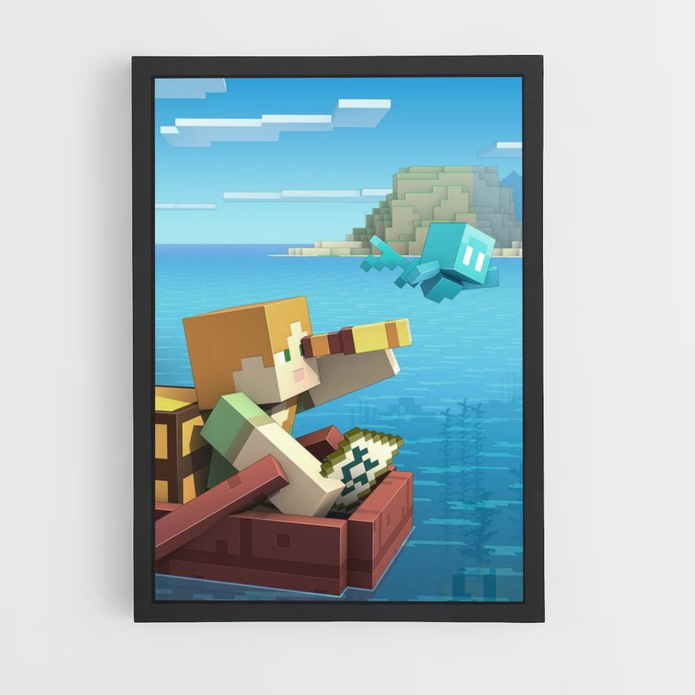 Poster Minecraft Bateau