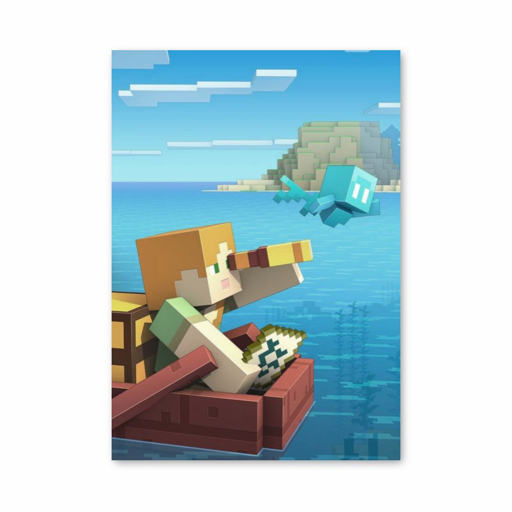 Poster Minecraft Bateau