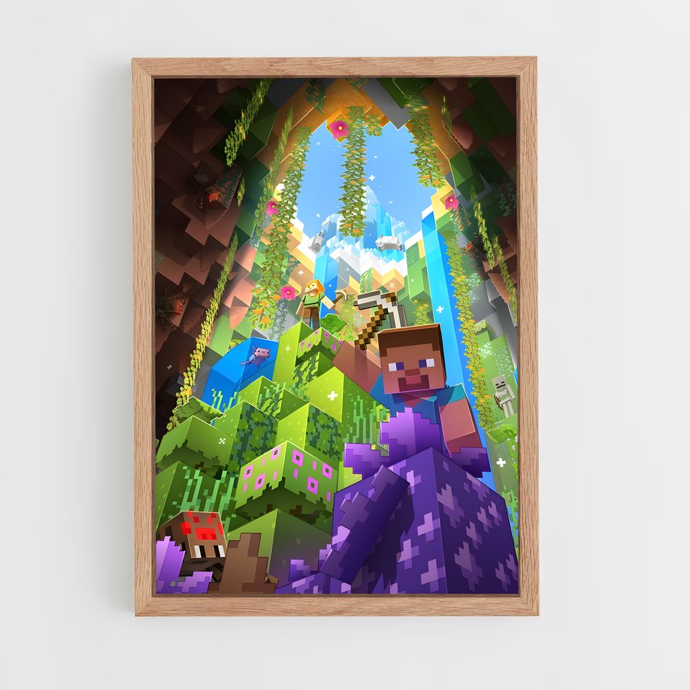 minecraft-7 cadre Bois clair
