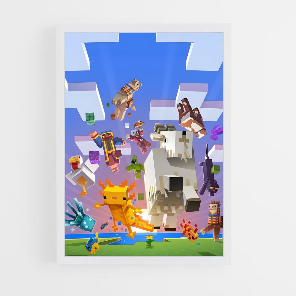 minecraft-8 cadre Blanc