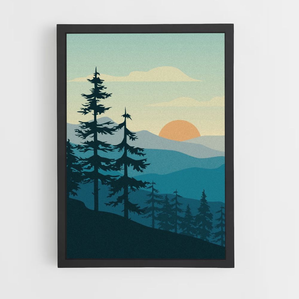 Poster Forêt Minimaliste