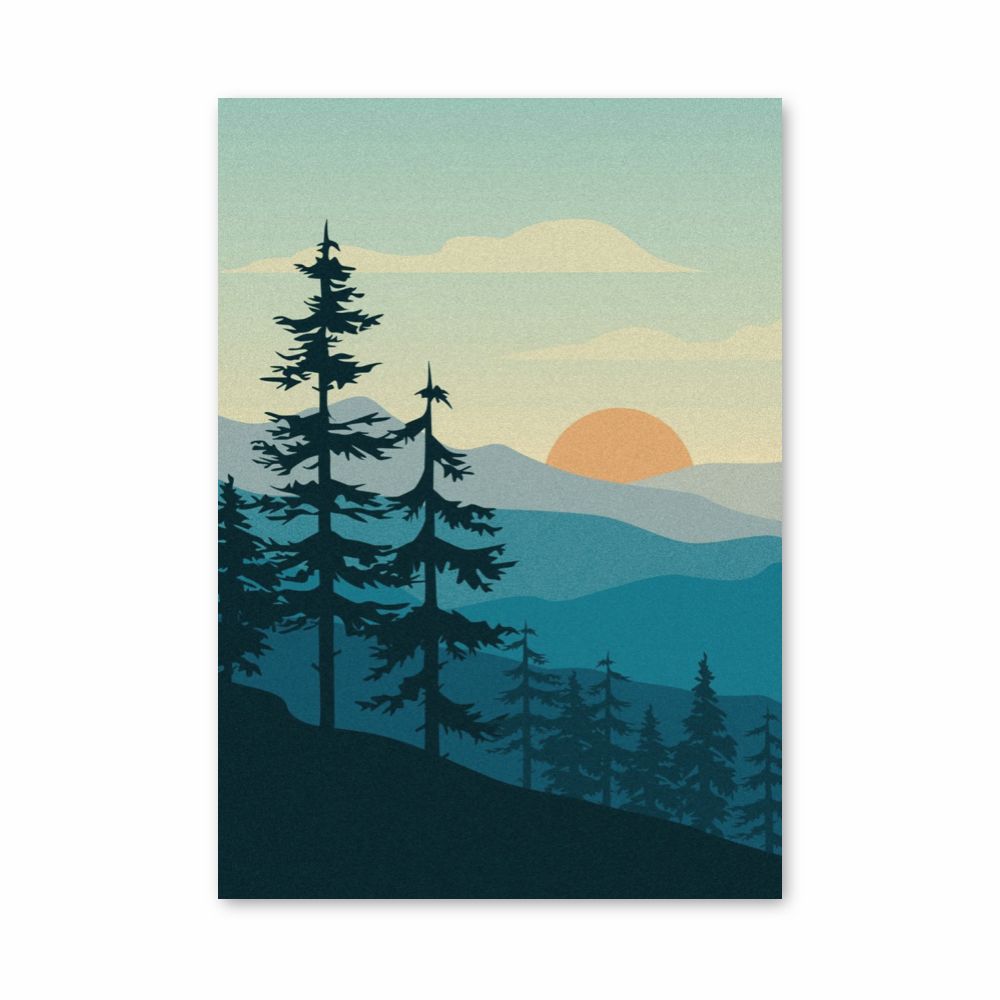 Poster Forêt Minimaliste