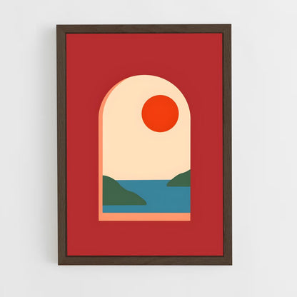 minimalist-8 cadre Bois foncé