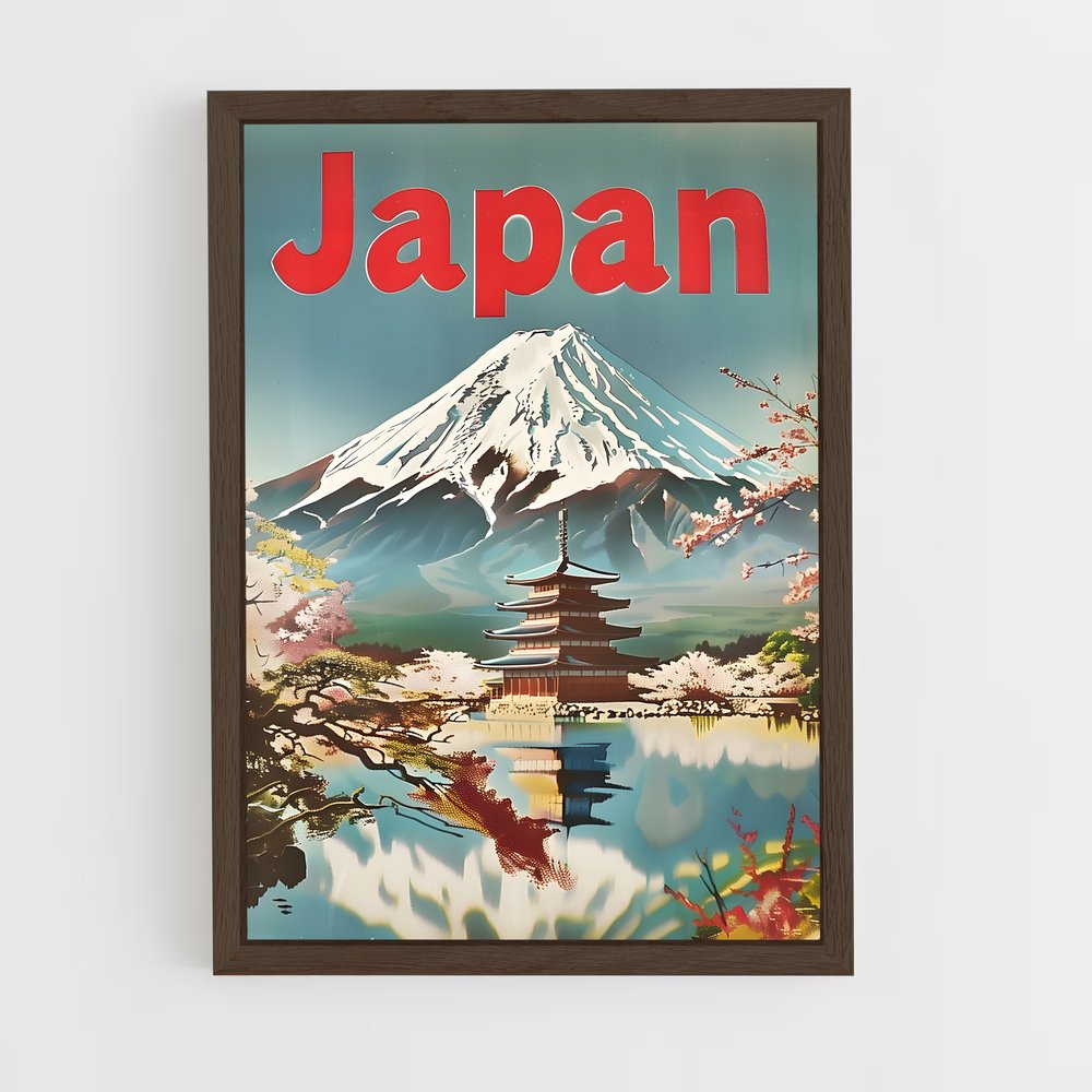 mount-fuji-6 cadre Bois foncé