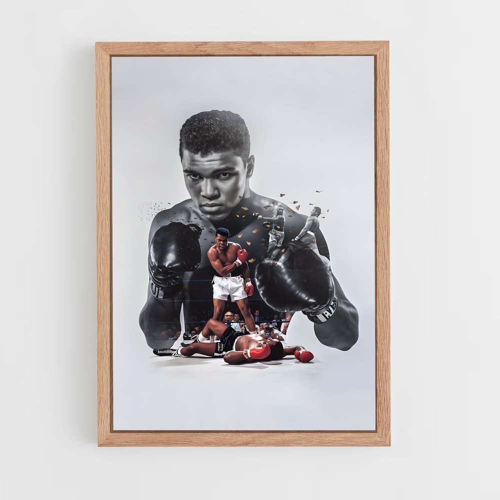 muhammad-ali-9 cadre Bois clair