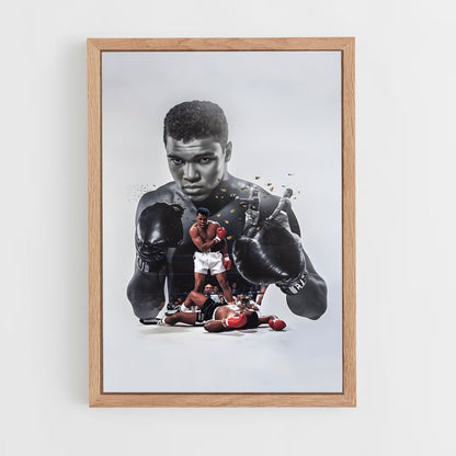 muhammad-ali-9 cadre Bois clair
