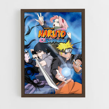 naruto-18 cadre Bois foncé