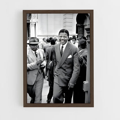 nelson-mandela-7 cadre Bois foncé