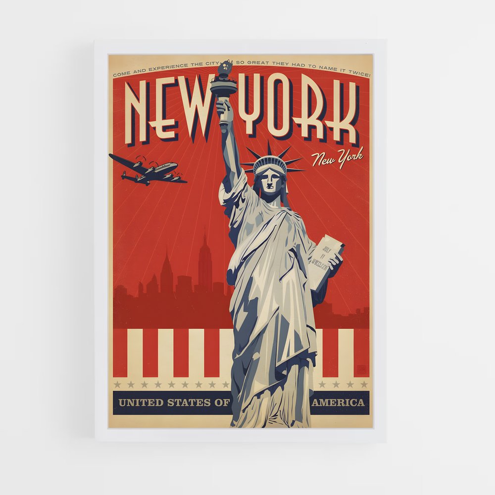 new-york-6 cadre Blanc