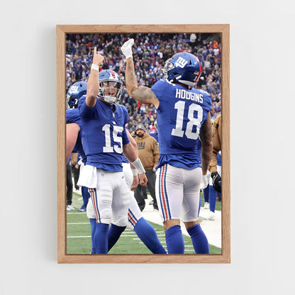 new-york-giants-4 cadre Bois clair