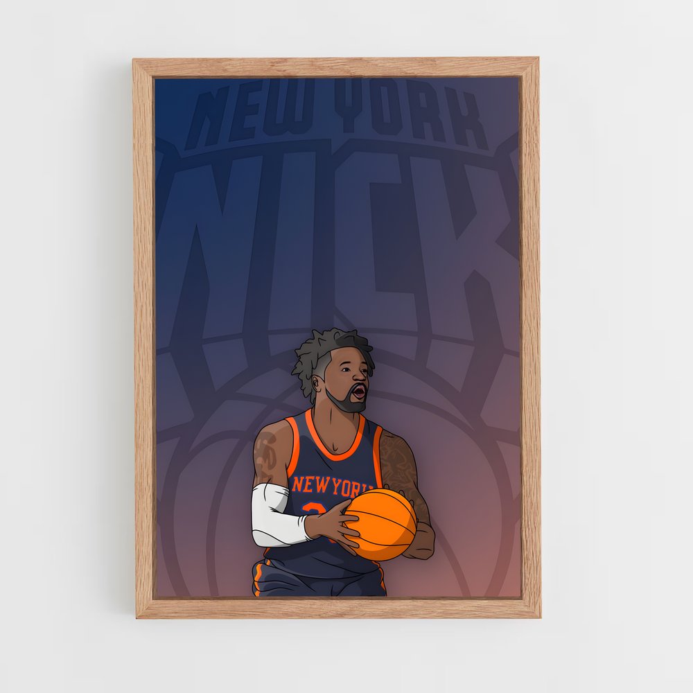 new-york-knicks-15 cadre Bois clair