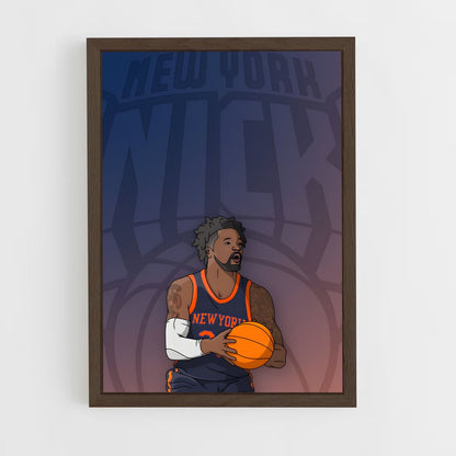 new-york-knicks-15 cadre Bois foncé