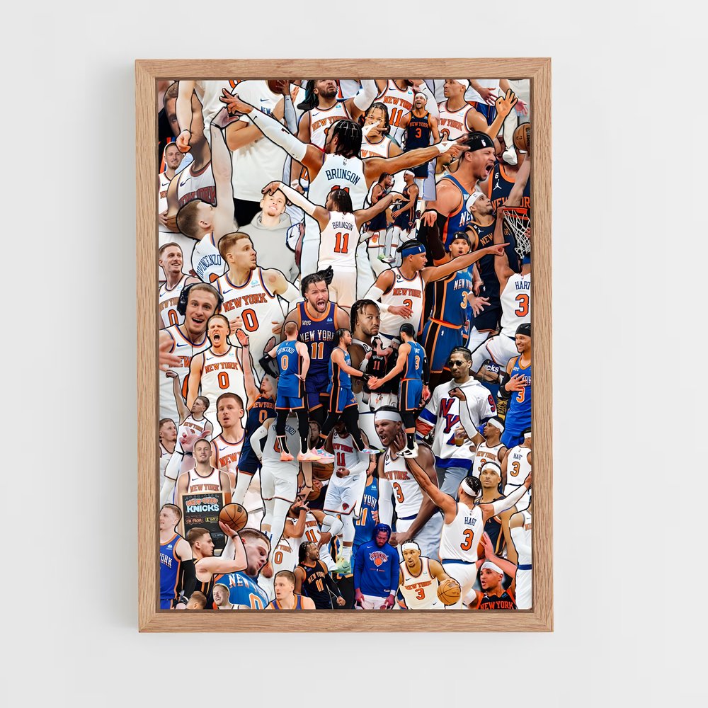 new-york-knicks-4 cadre Bois clair