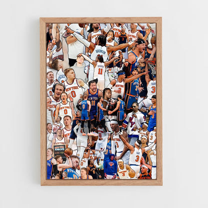 new-york-knicks-4 cadre Bois clair