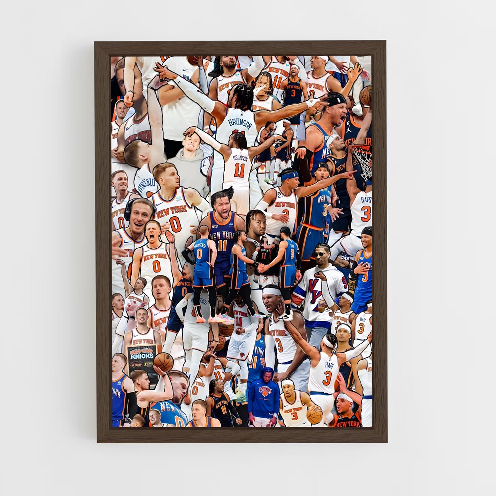 new-york-knicks-4 cadre Bois foncé