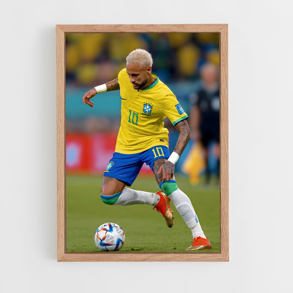 neymar-1 cadre Bois clair