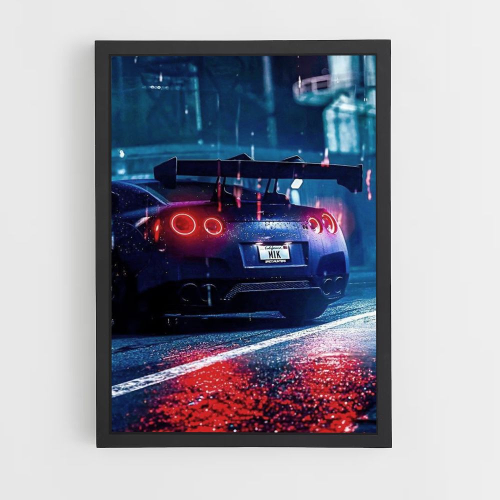 Poster Nissan GTR Néon