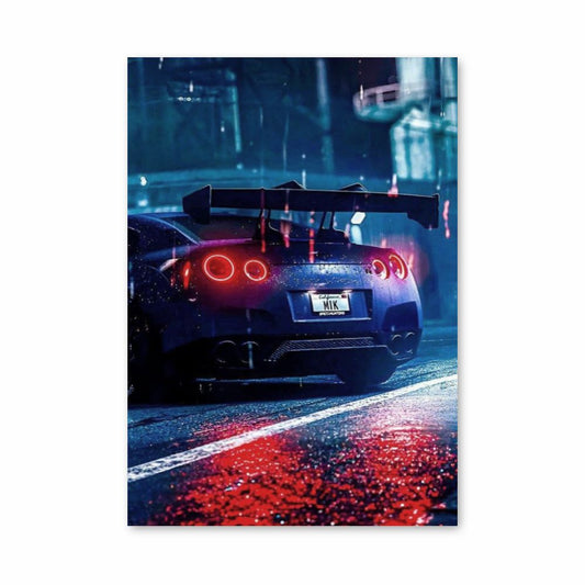 Poster Nissan GTR Néon