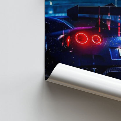 Poster Nissan GTR Néon