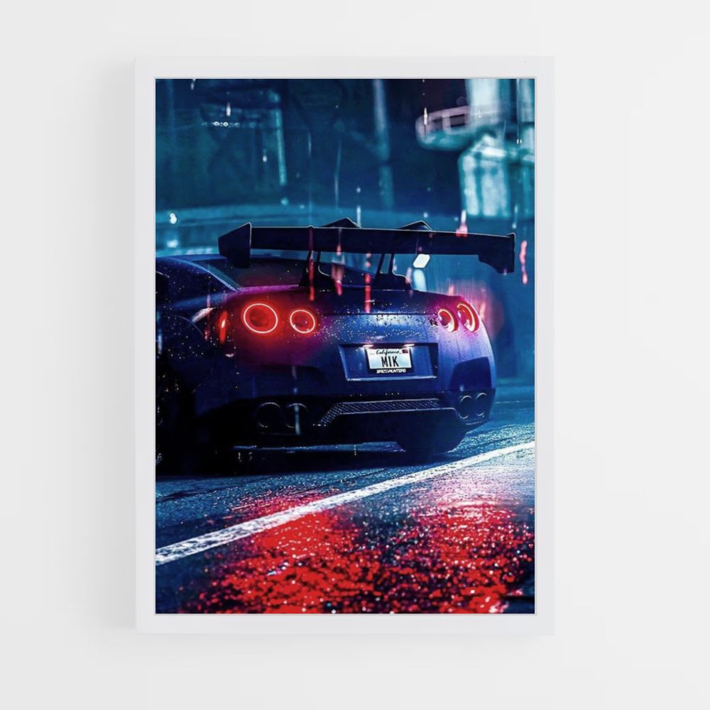 Poster Nissan GTR Néon