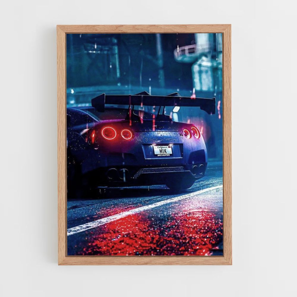 Poster Nissan GTR Néon