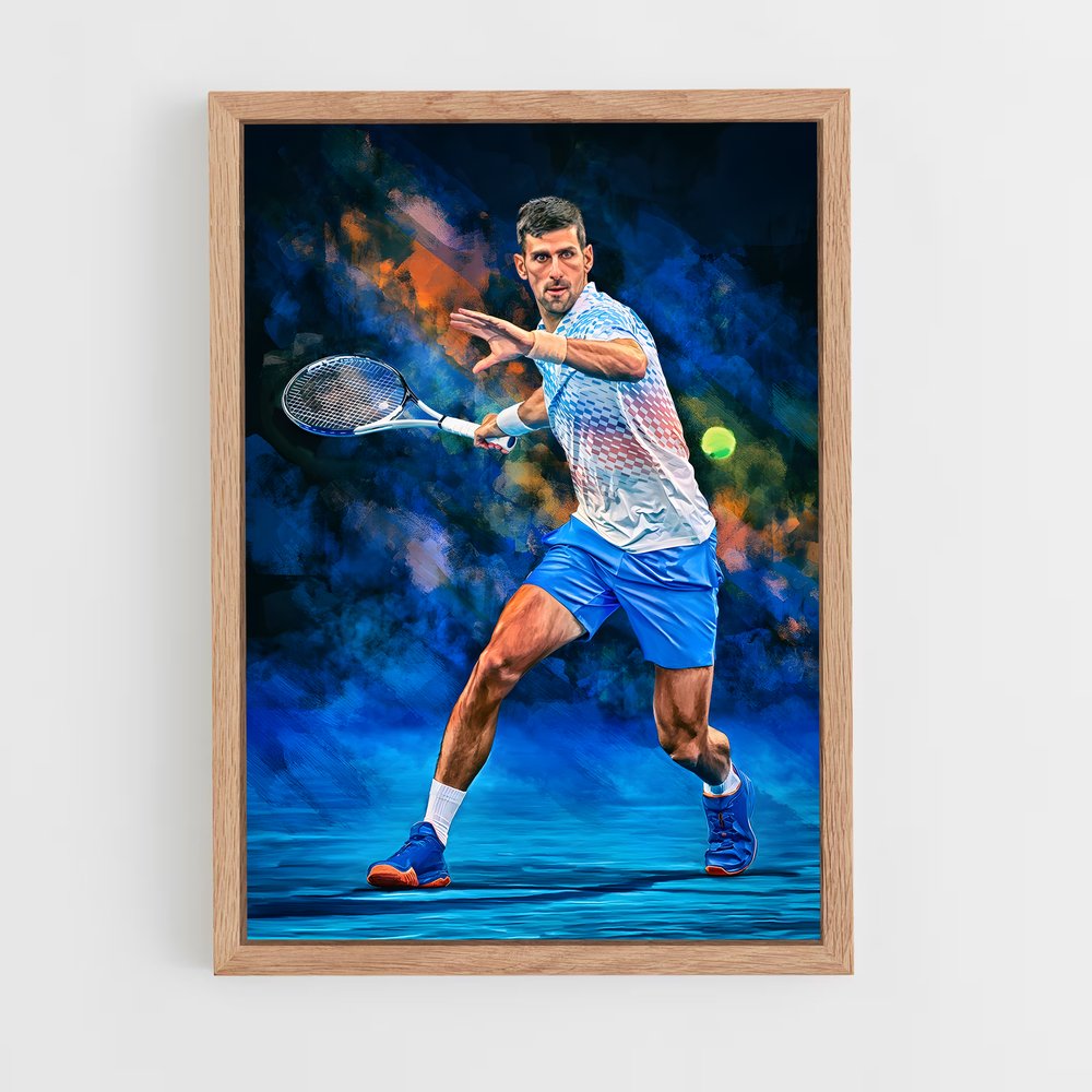 novak-djokovic-1 cadre Bois clair