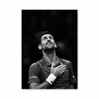 Poster Djokovic Noir et Blanc