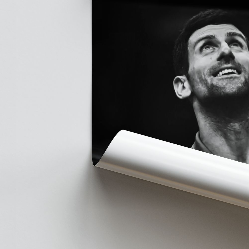 Poster Djokovic Noir et Blanc