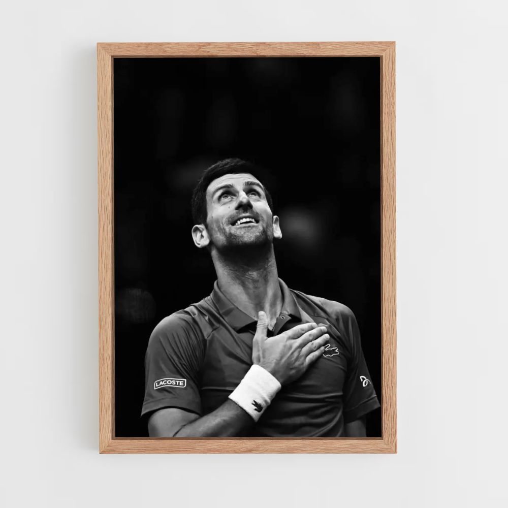 Poster Djokovic Noir et Blanc