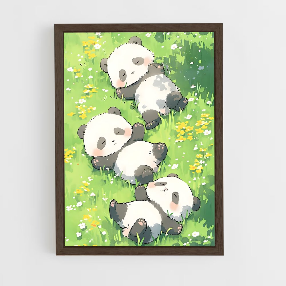 panda-7 cadre Bois foncé
