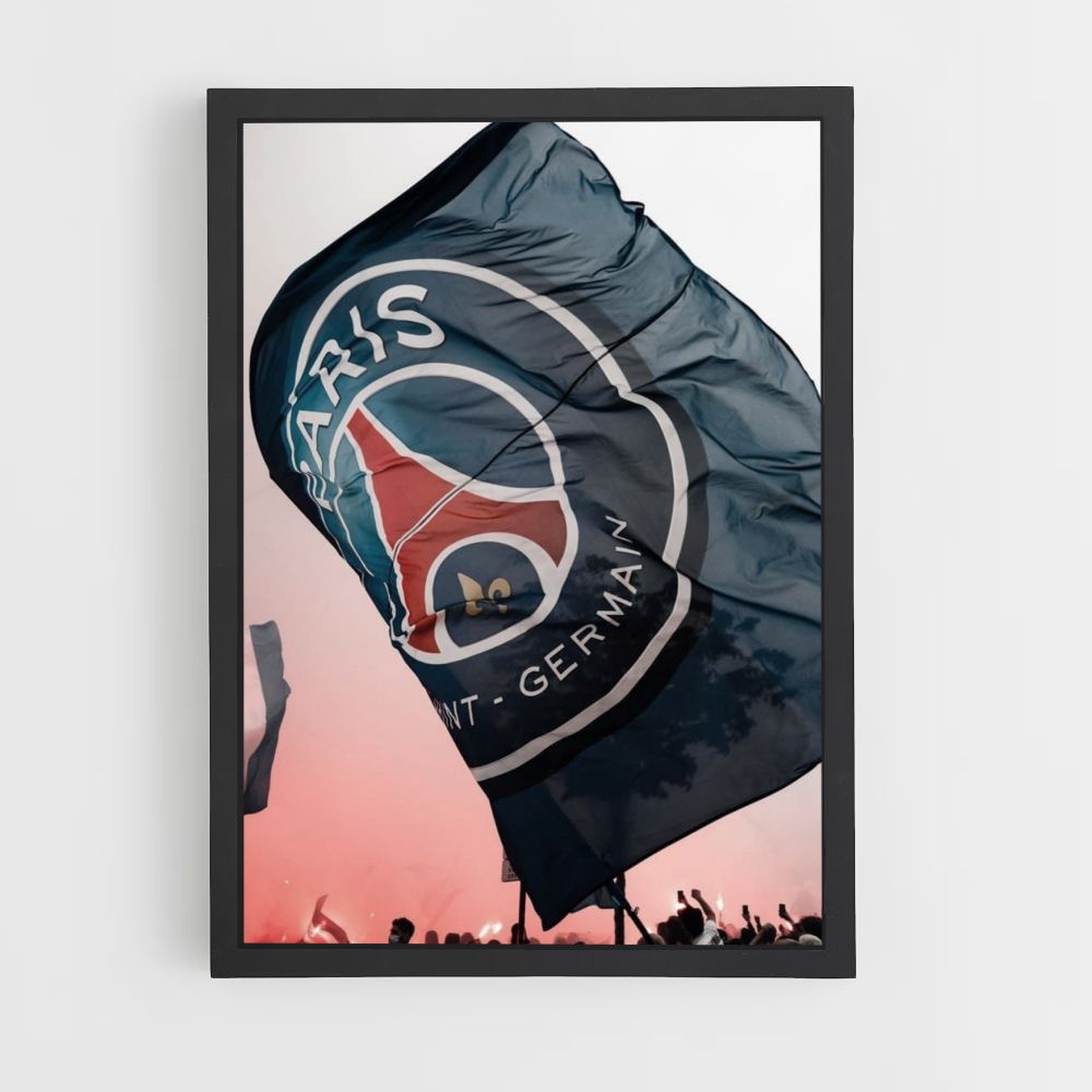 Poster PSG Drapeau