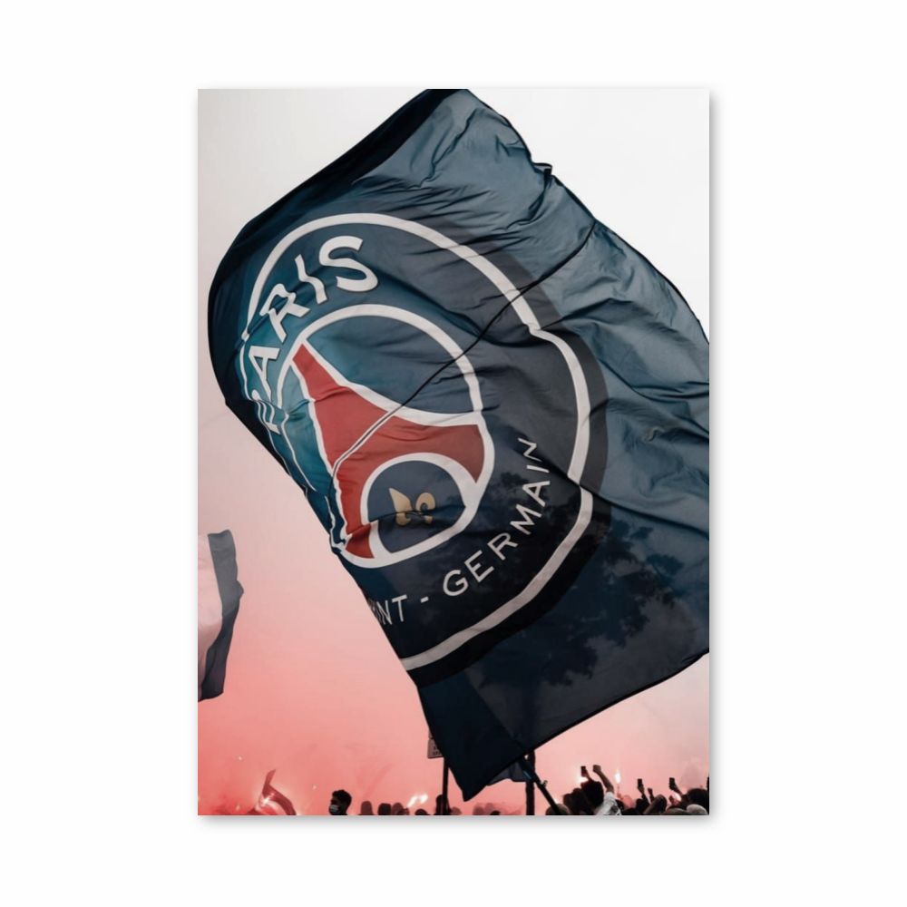 Poster PSG Drapeau