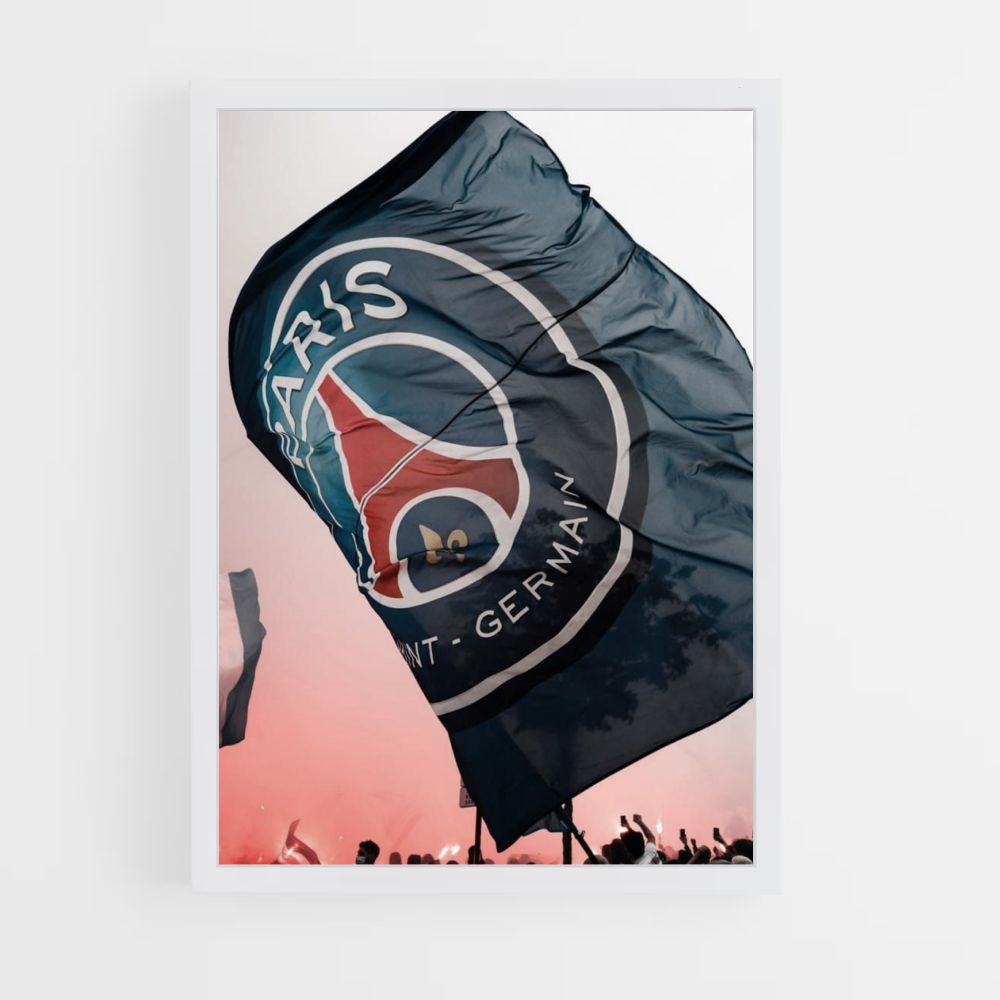 Poster PSG Drapeau