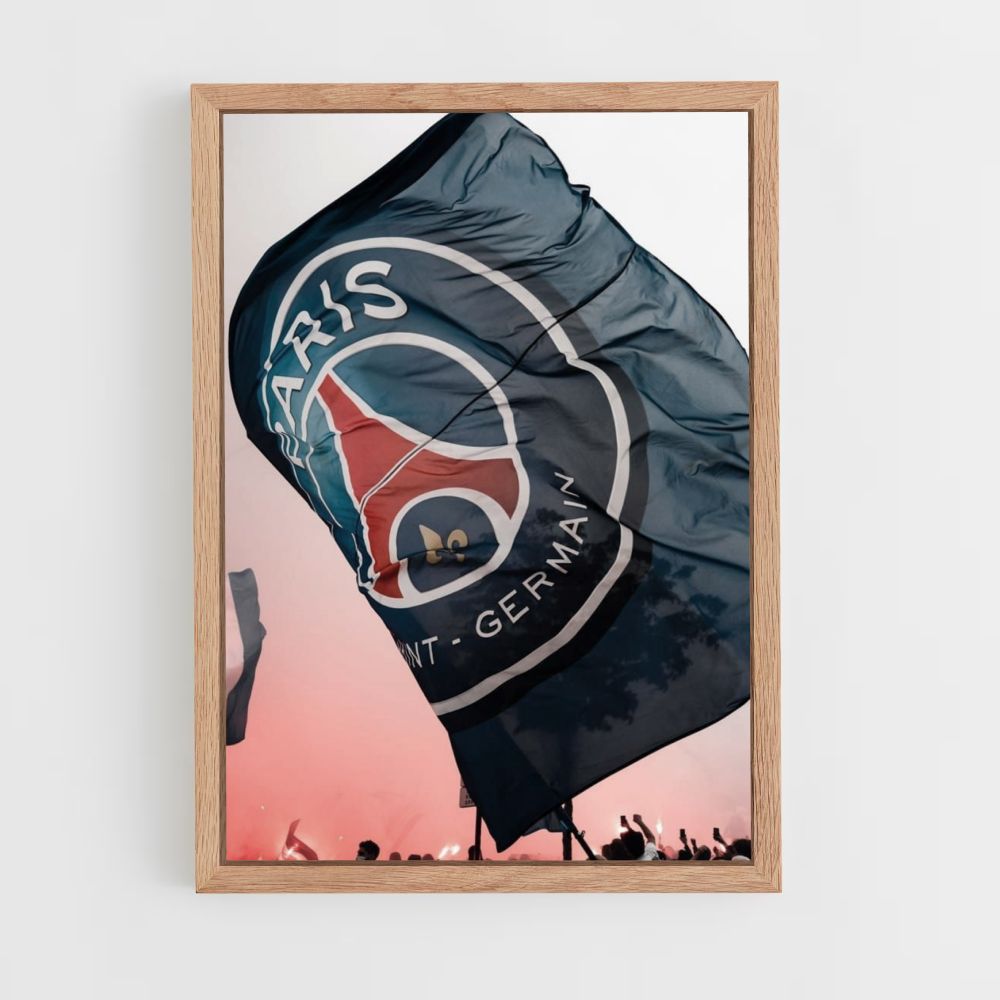 Poster PSG Drapeau