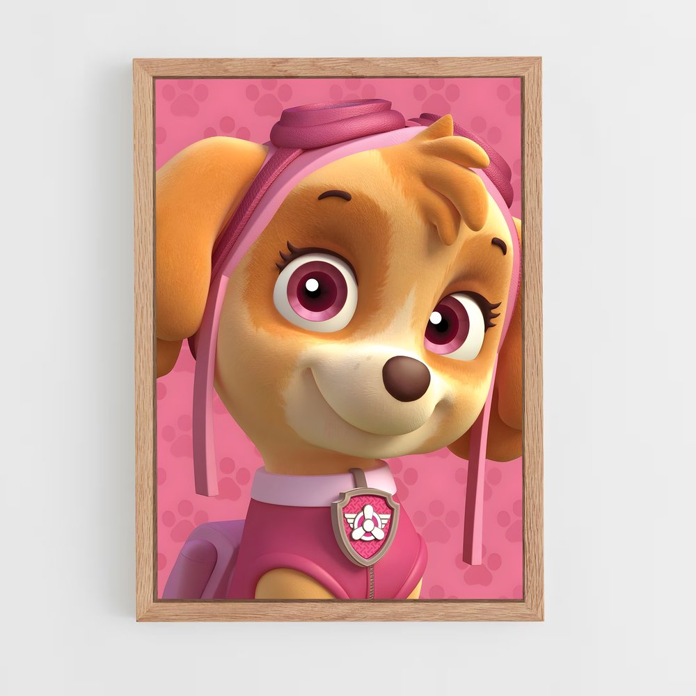 paw-patrol-17 cadre Bois clair