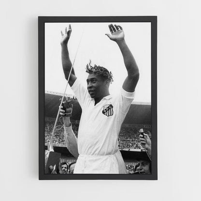 Poster Pelé Noir et Blanc