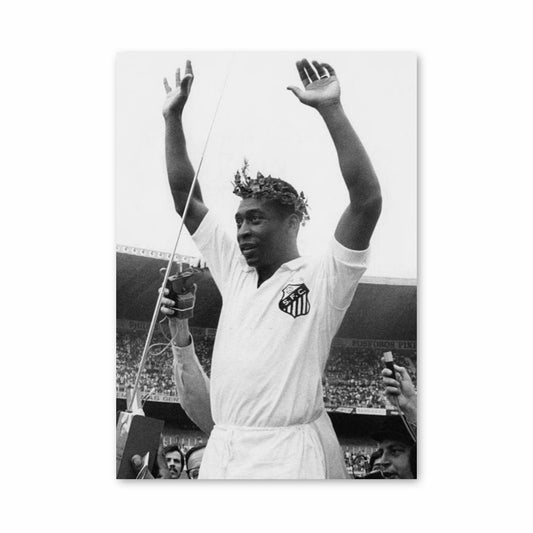 Poster Pelé Noir et Blanc