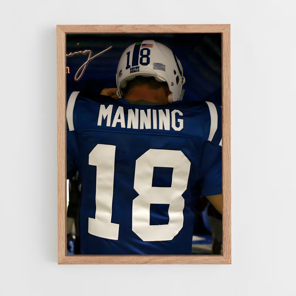 peyton-manning-1 cadre Bois clair