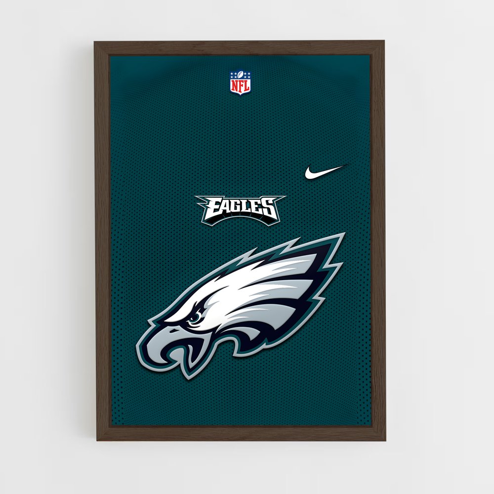 philadelphia-eagles-1 cadre Bois foncé