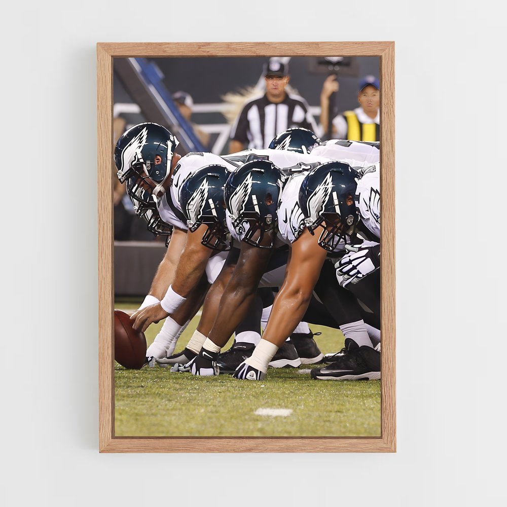 philadelphia-eagles-3 cadre Bois clair