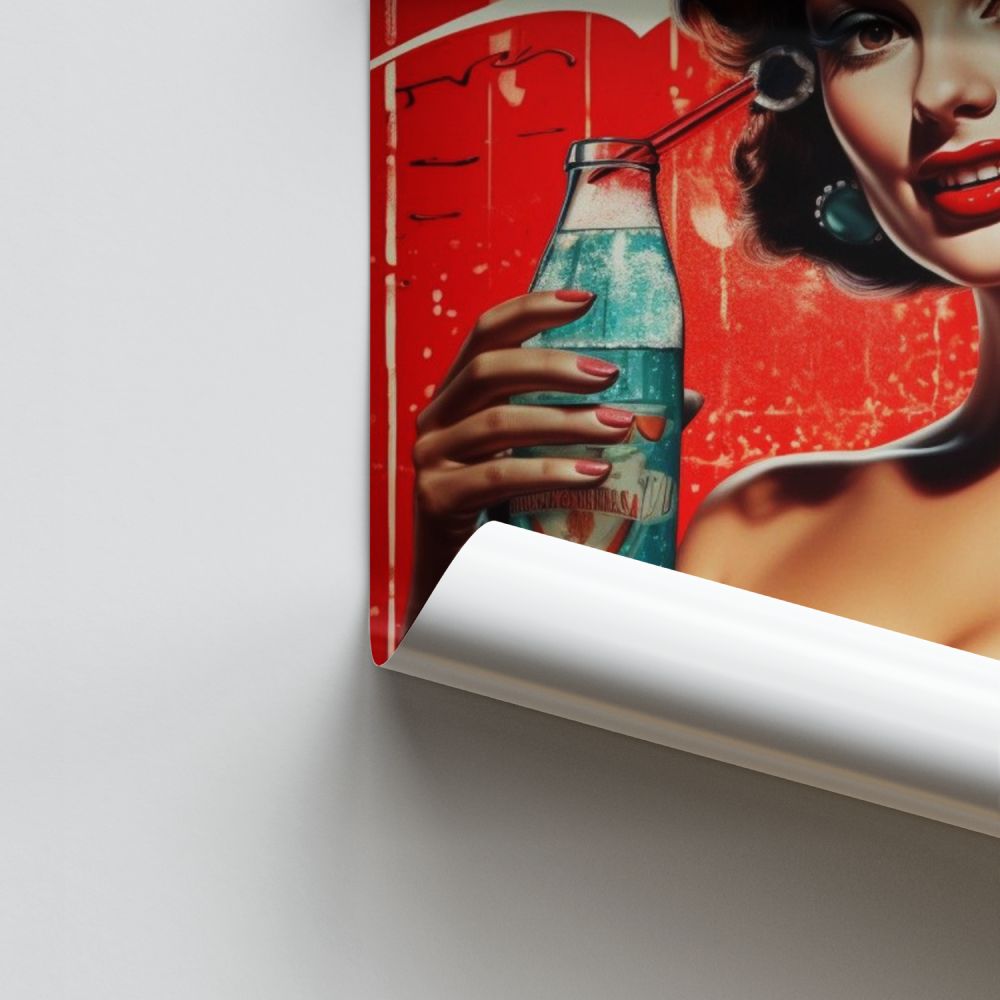 Poster Pin Up Coca Cola