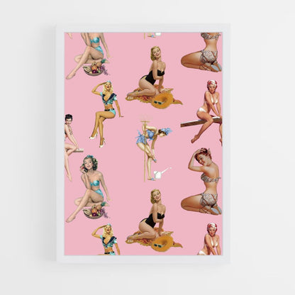 Poster Rose Pin Up