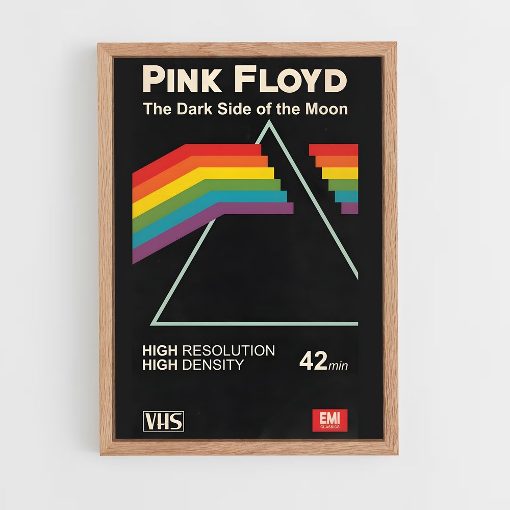 pink-floyd-11 cadre Bois clair