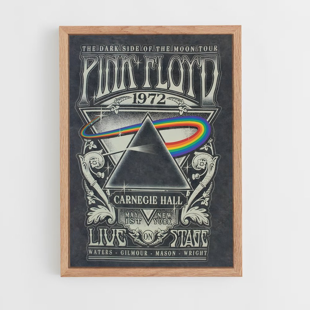 pink-floyd-12 cadre Bois clair