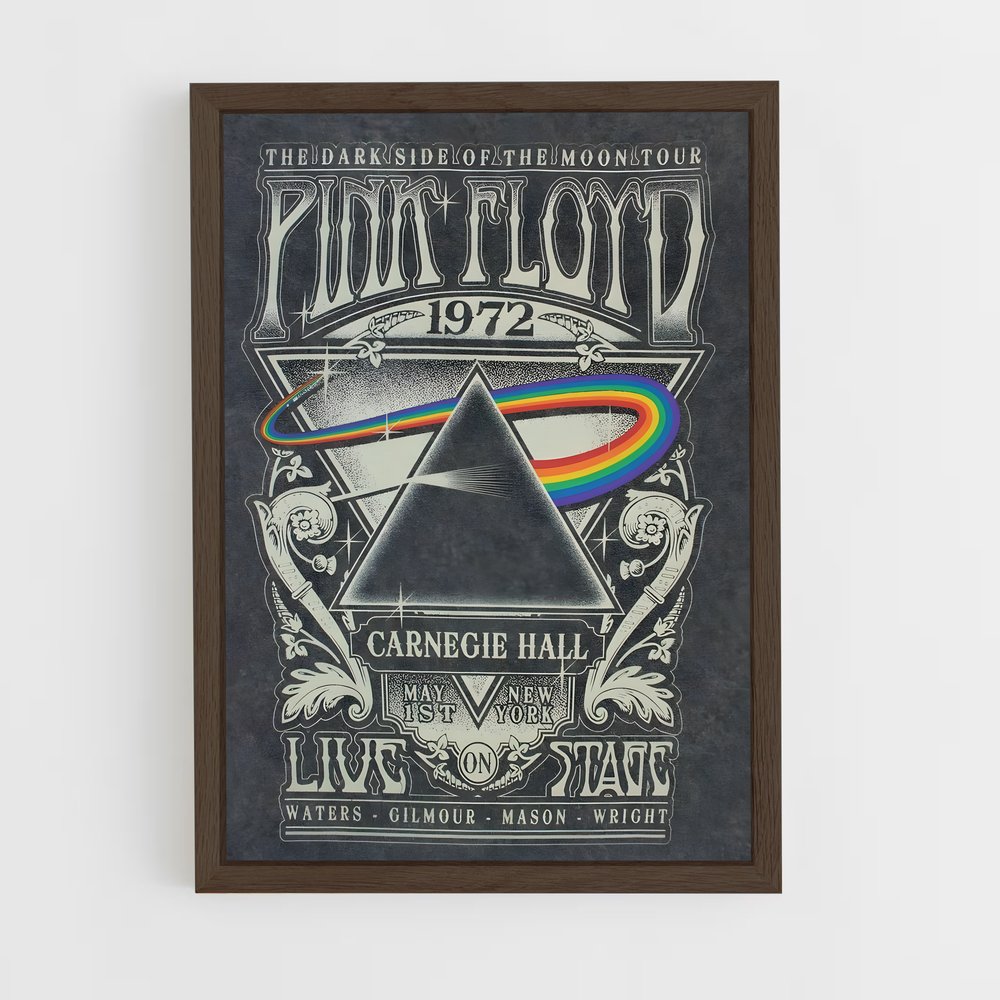 pink-floyd-12 cadre Bois foncé